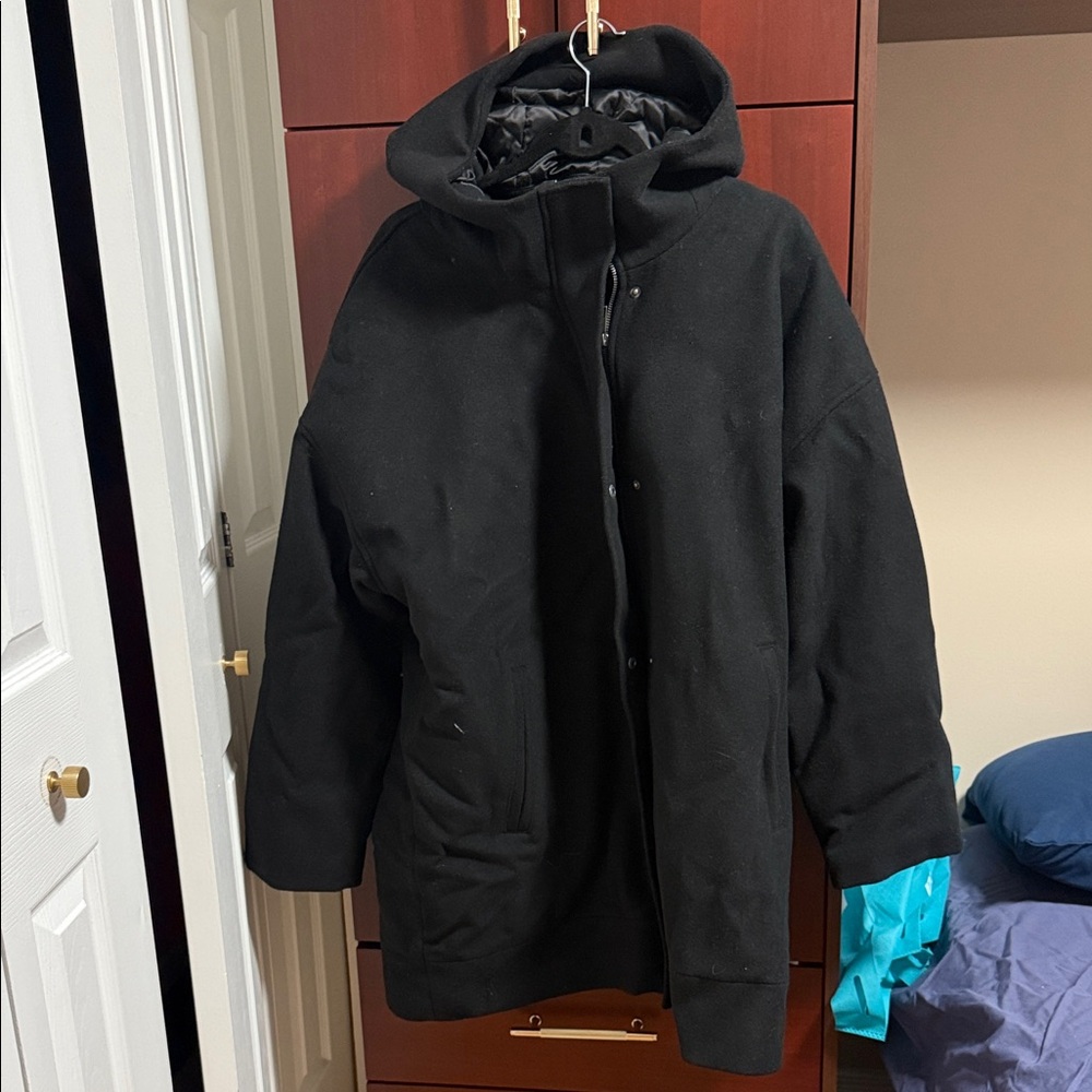 Reitmans Black Hooded Puffer Jacket